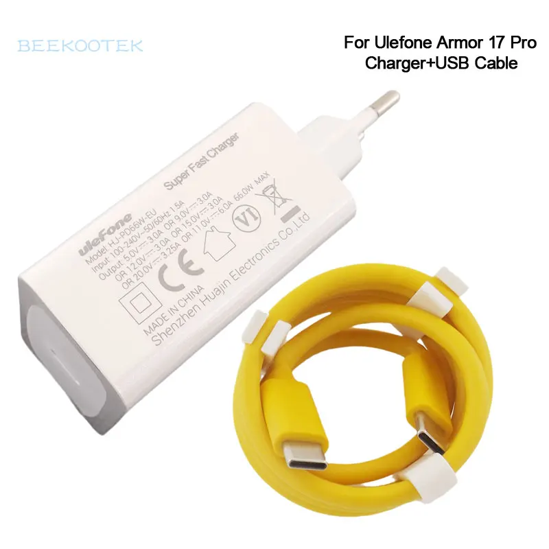 Original New Ulefone Armor 17 Pro 66W Charger Official Quick Charging Adapter USB Cable Data Line For Ulefone Armor 17Pro Phone
Original New Ulefone Armor 17 Pro 66W Charger Official Quick Charging Adapter USB Cable Data Line For Ulefone Armor 17Pro Phone