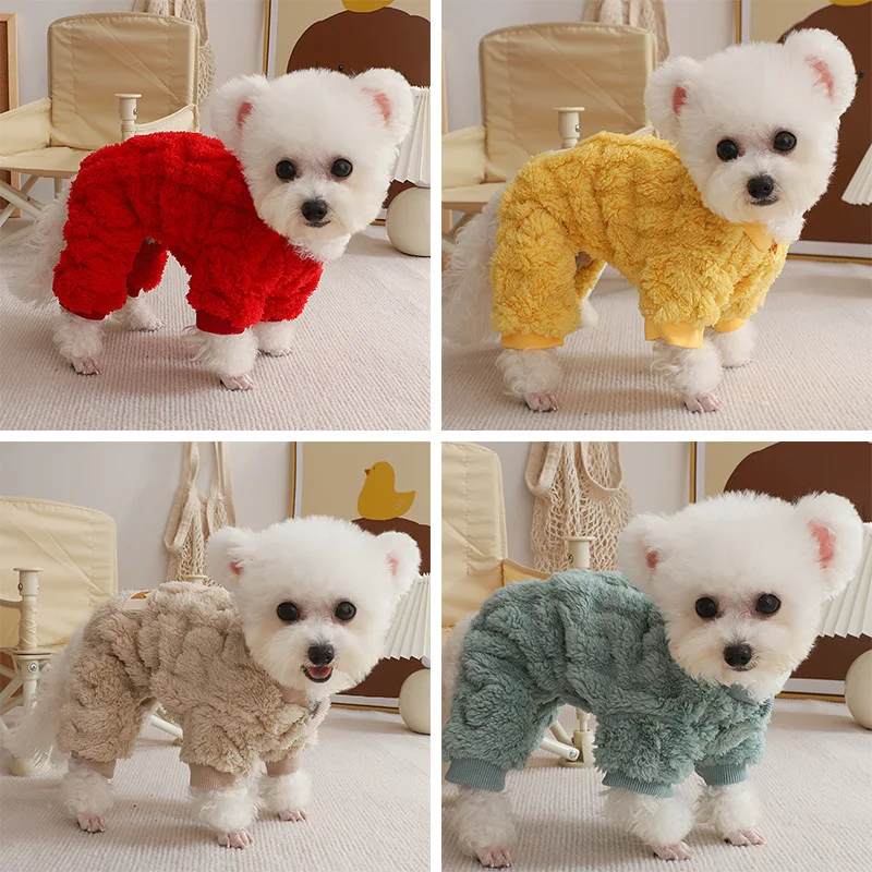 Solid Color Pet Four Leg Clothes Winter Puppy Thickened Warm Fleece New Year Dog Clothes Pet Supplies S-XXL
Solid Color Pet Four Leg Clothes Winter Puppy Thickened Warm Fleece New Year Dog Clothes Pet Supplies S-XXL