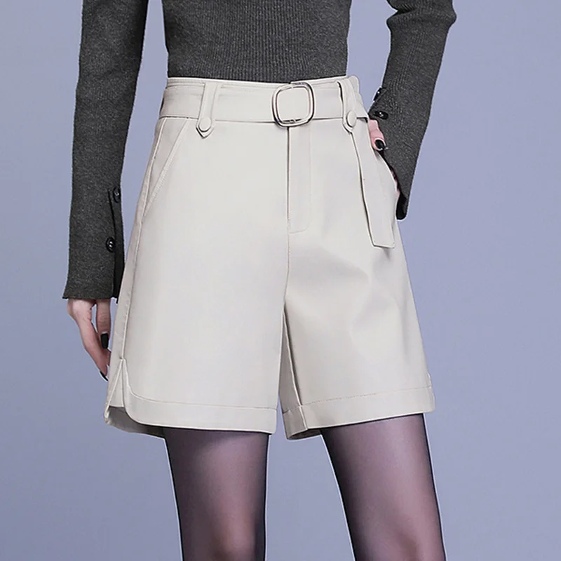 4XL 5XL Genuine Leather Office Shorts Women Spring Autumn High-Waist Plus Size Loose Wide Leg A-Line Fashion Biker Shorts C8130
4XL 5XL Genuine Leather Office Shorts Women Spring Autumn High-Waist Plus Size Loose Wide Leg A-Line Fashion Biker Shorts C8130