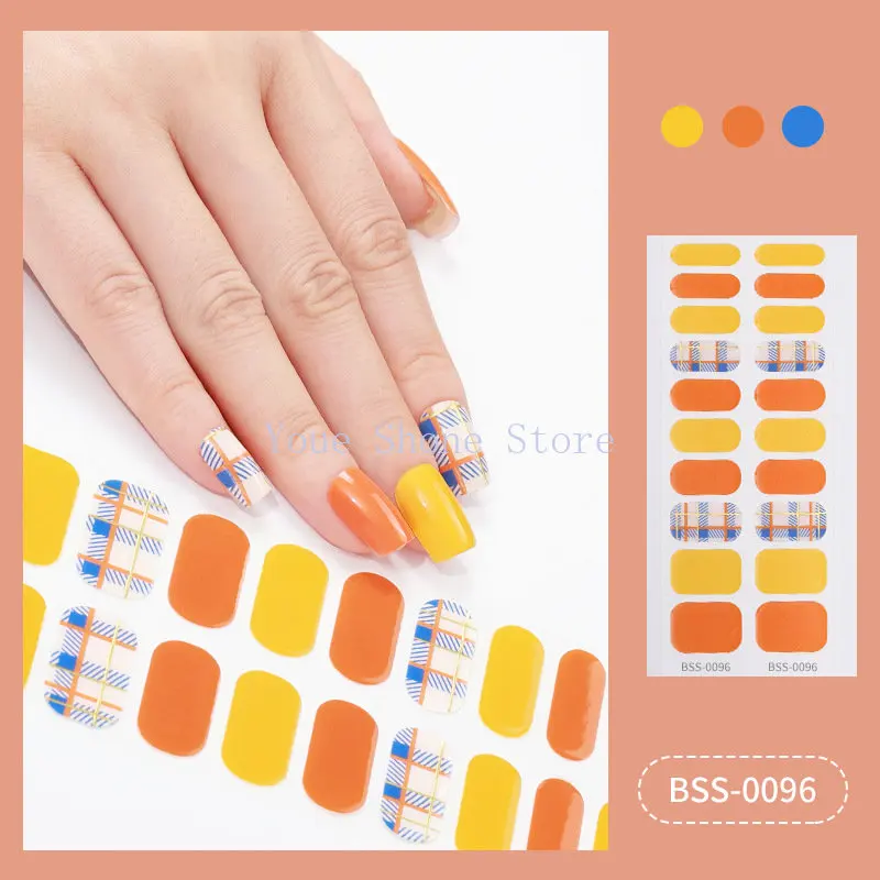 20 Strips Semi Cured Gel Nail Stickers Set for UV Lamp Full Cover Sweet Summer Manicure DIY Women Fashion Nail Art Decoration
20 Strips Semi Cured Gel Nail Stickers Set for UV Lamp Full Cover Sweet Summer Manicure DIY Women Fashion Nail Art Decoration