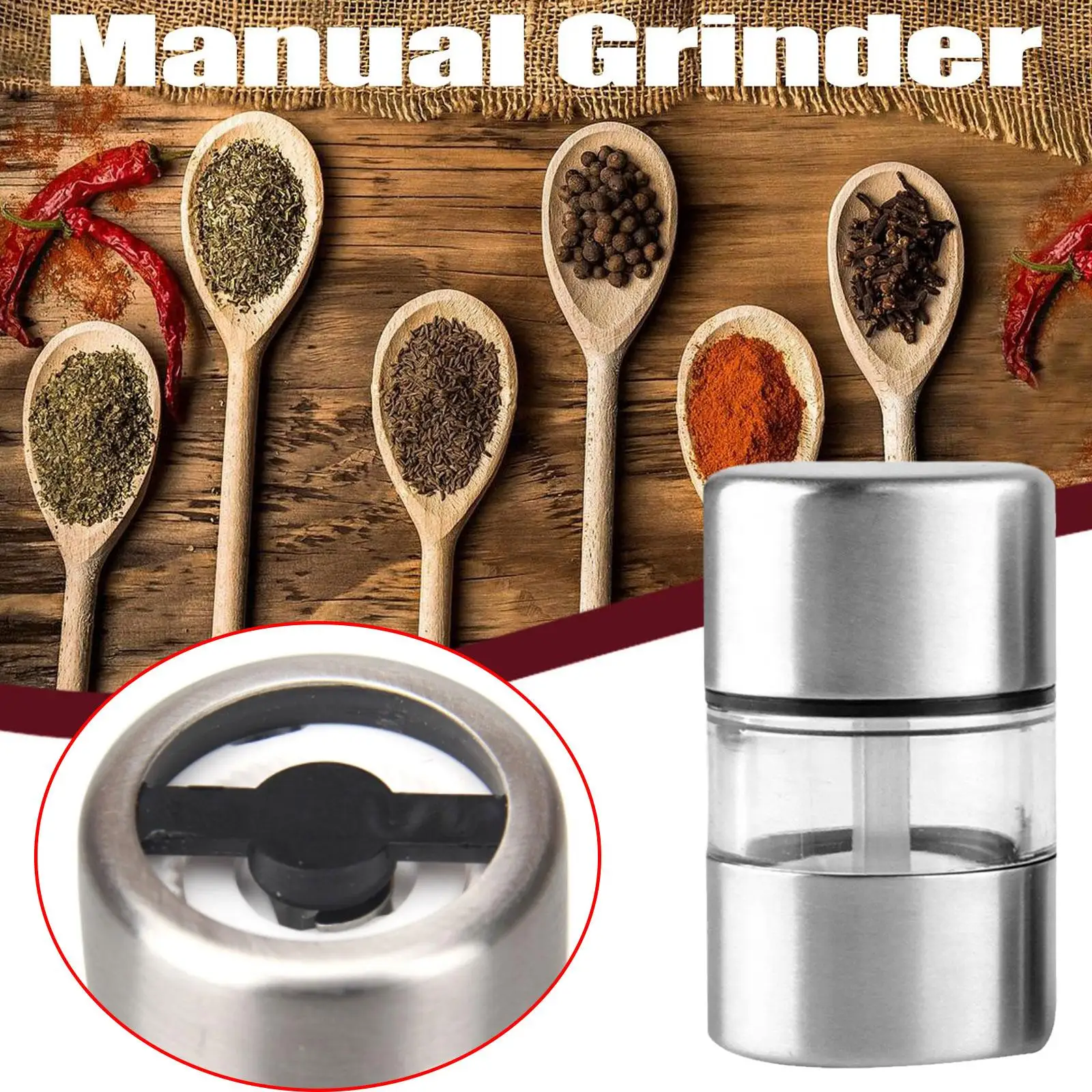 Mini Salt Pepper Grinder Manual Spice Herb Grinder Stainless Steel Mill Grinder For Herb Pepper Spice Rose Salt Kitchen Tools
Mini Salt Pepper Grinder Manual Spice Herb Grinder Stainless Steel Mill Grinder For Herb Pepper Spice Rose Salt Kitchen Tools