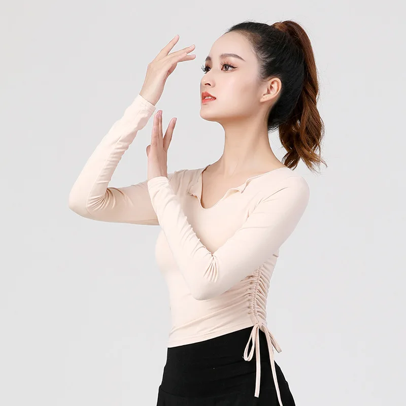 Dance Practice Clothes Female Adults New Winter Spring Long-sleeved Slim Modal Form Teacher Class Clothes Latin Tops
Dance Practice Clothes Female Adults New Winter Spring Long-sleeved Slim Modal Form Teacher Class Clothes Latin Tops