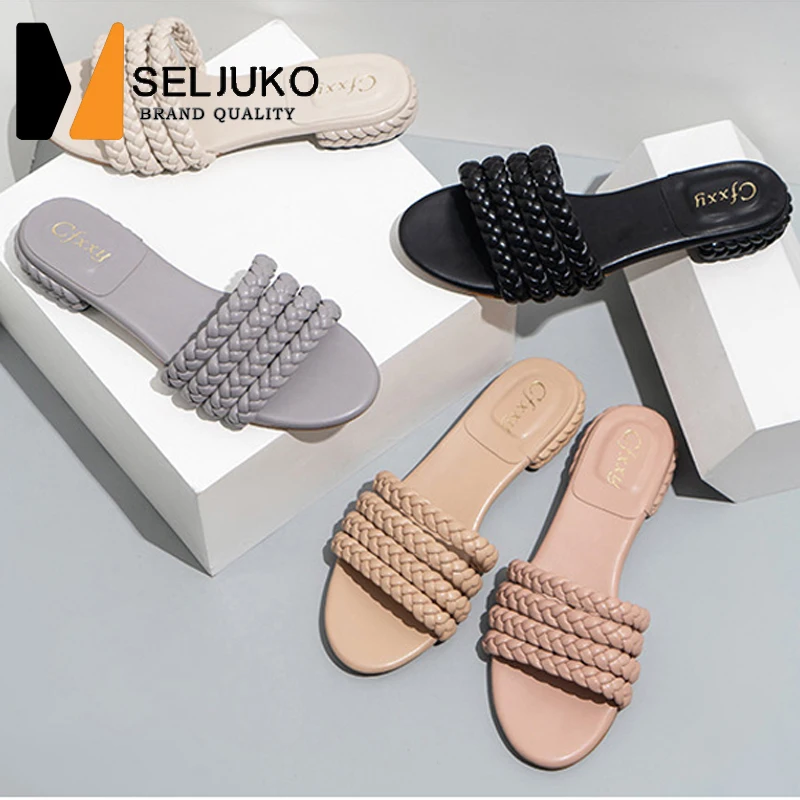 Женские плетеные сандалии из соломы, уличные шлепанцы на толстом каблуке, лето 2022
Женские плетеные сандалии из соломы, уличные шлепанцы на толстом каблуке, лето 2022
