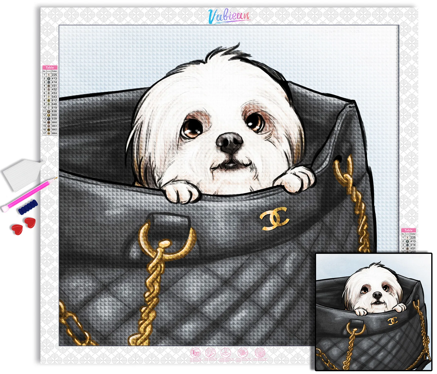 Набор для алмазной живописи 5D «сделай сам» с изображением собаки
Набор для алмазной живописи 5D «сделай сам» с изображением собаки