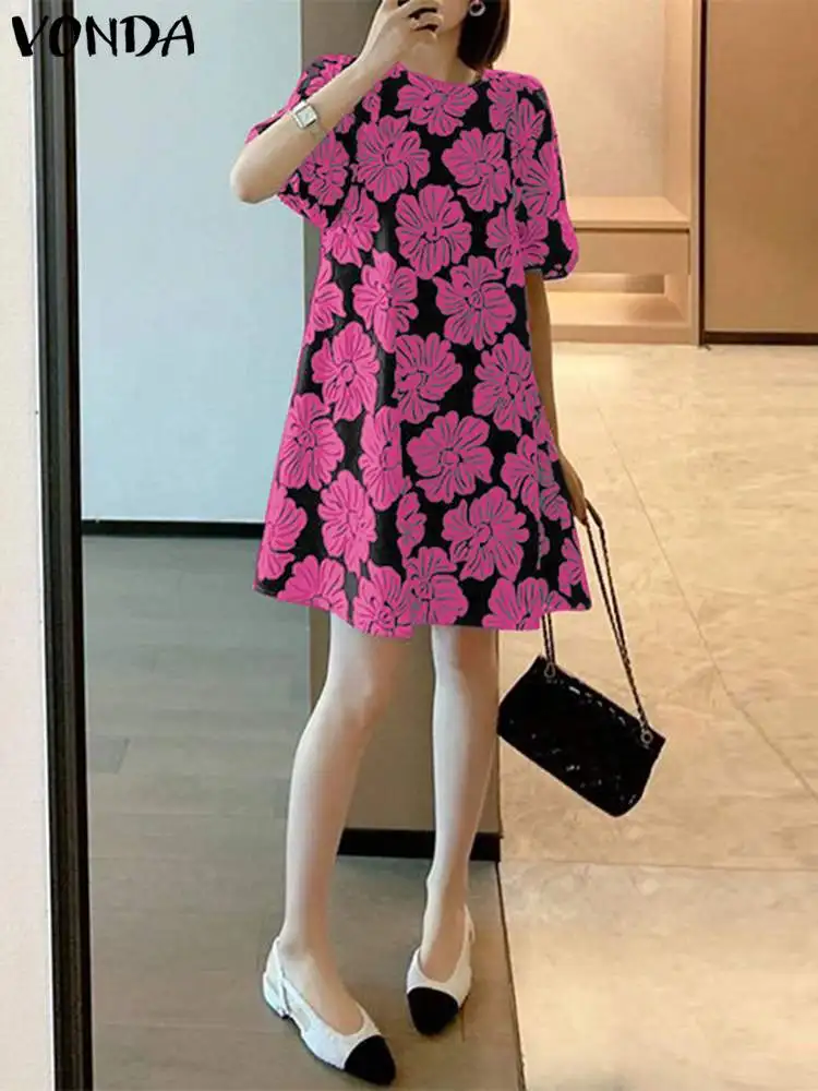 VONDA Bohemian Sundress Women Mini Dress Summer Beach 2023 Short Sleeve Floral Printed Vintage Casual Loose Printed Vestido Robe
VONDA Bohemian Sundress Women Mini Dress Summer Beach 2023 Short Sleeve Floral Printed Vintage Casual Loose Printed Vestido Robe