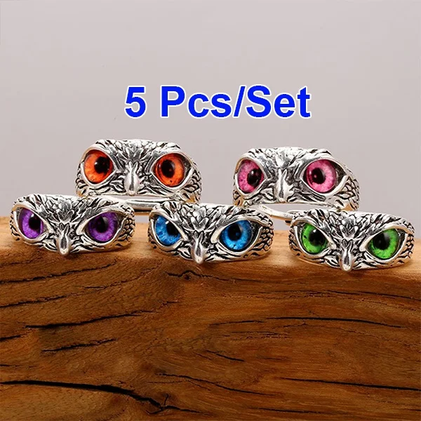 Rings for Women Fashion Retro Owl Ring Silver Color Creative Animal Opening Ring Adjustable Fashion Party Gift Jewelry Ring Men
Rings for Women Fashion Retro Owl Ring Silver Color Creative Animal Opening Ring Adjustable Fashion Party Gift Jewelry Ring Men