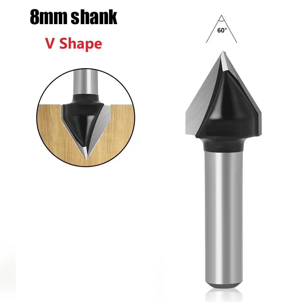 8mm Shank 60 Degree Wood Router Bit Straight End Mill Trimmer Cleaning Flush Trim Solid Carbide Router Bit Woodworking Tools
8mm Shank 60 Degree Wood Router Bit Straight End Mill Trimmer Cleaning Flush Trim Solid Carbide Router Bit Woodworking Tools