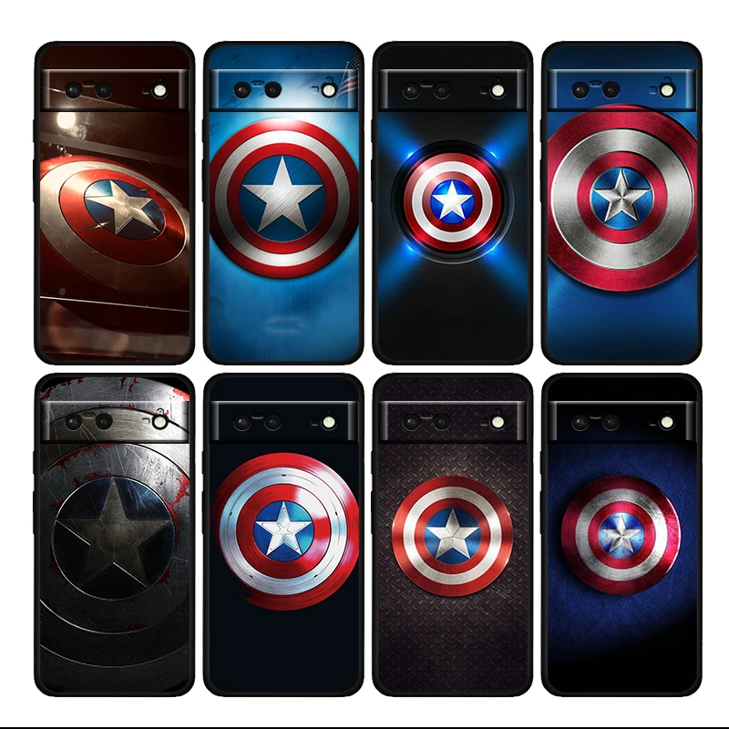 Marvel Captain America Shield Shockproof Cover for Google Pixel 7 6 Pro 6a 5 5a 4 4a XL 5G Black Phone Case Shell Soft Coque
Marvel Captain America Shield Shockproof Cover for Google Pixel 7 6 Pro 6a 5 5a 4 4a XL 5G Black Phone Case Shell Soft Coque