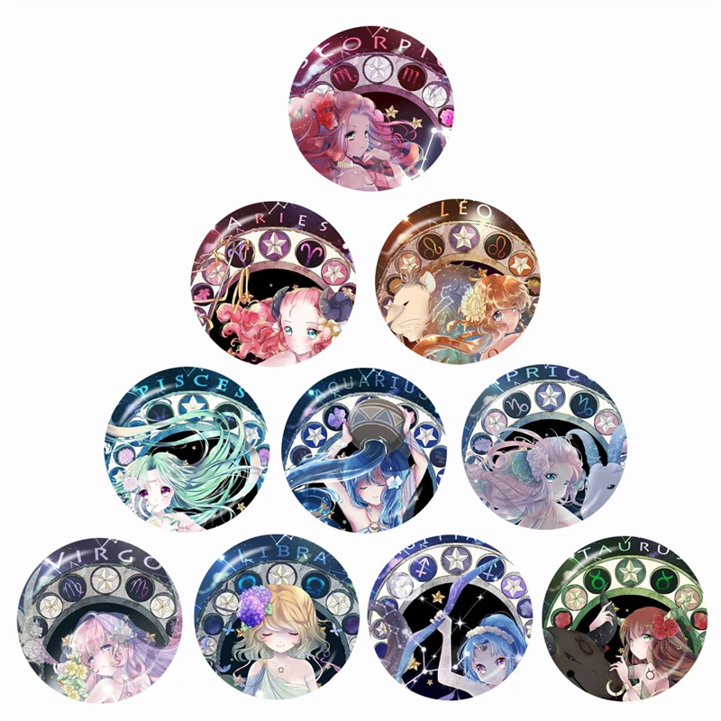 12 Zodiac Cartoon Pattern 10pcs 12mm/16mm/18mm/20mm/25mm/30mm Round Photo Glass Cabochon Demo Flat Back Making Finding
12 Zodiac Cartoon Pattern 10pcs 12mm/16mm/18mm/20mm/25mm/30mm Round Photo Glass Cabochon Demo Flat Back Making Finding