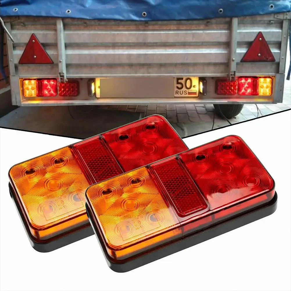 2 Pcs Rear Tail Light Dual Color 10 LED Truck Trailer Light Rear Brake Stop Turn Signal Tail Lights Warning Lamp
2 Pcs Rear Tail Light Dual Color 10 LED Truck Trailer Light Rear Brake Stop Turn Signal Tail Lights Warning Lamp