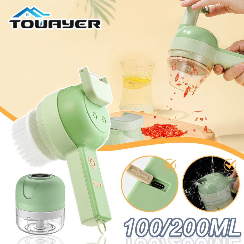 4 in1 Multifunctional Electric Vegetable Cutter Slicer USB Charging Garlic Mud Masher Chopper Cutting Pressing Mixer Food Slice
4 in1 Multifunctional Electric Vegetable Cutter Slicer USB Charging Garlic Mud Masher Chopper Cutting Pressing Mixer Food Slice
