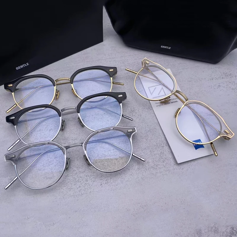 New Half Frame Titanium Glasses Women Reading myopia Prescription Eyeglasses Frame GENTLE KITO Men Designer Eyewear
New Half Frame Titanium Glasses Women Reading myopia Prescription Eyeglasses Frame GENTLE KITO Men Designer Eyewear