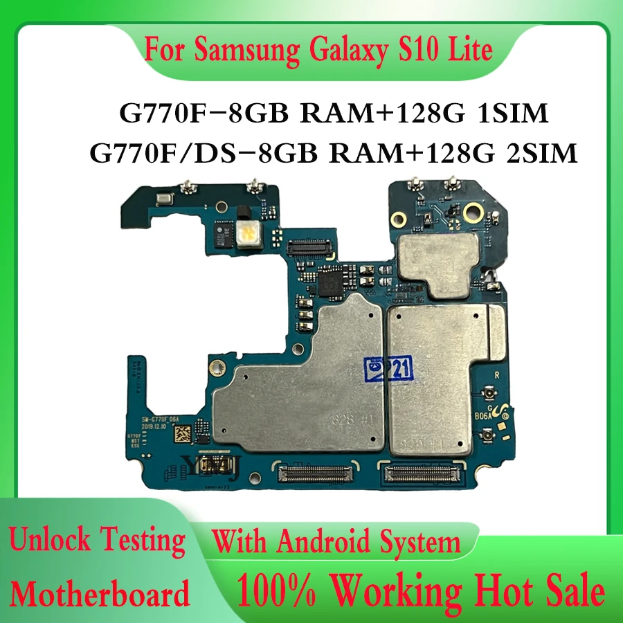 Материнская плата 128 ГБ + 8 Гб ОЗУ для Samsung Galaxy S10 LITE G770F материнская плата 100% оригинал для Samsung G770F материнская плата Рабочая плата
Материнская плата 128 ГБ + 8 Гб ОЗУ для Samsung Galaxy S10 LITE G770F материнская плата 100% оригинал для Samsung G770F материнская плата Рабочая плата