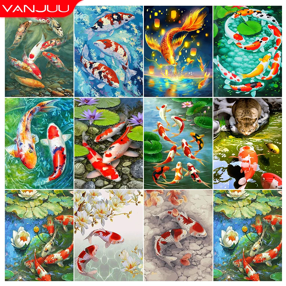 5D Diamond Painting Koi Full Drill Diamond Mosaic Animal Diamond Embroidery DIY Rhinestones Home Decor Gift
5D Diamond Painting Koi Full Drill Diamond Mosaic Animal Diamond Embroidery DIY Rhinestones Home Decor Gift