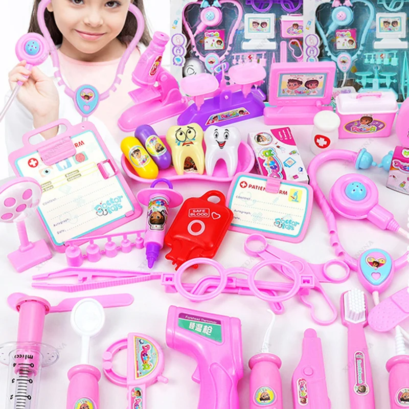 Simulation Doctor Pretend Role Play Doctor Medical Toy Set Stethoscope Toothbrush Toothpaste Girls and Boys Educational Game Toy
Simulation Doctor Pretend Role Play Doctor Medical Toy Set Stethoscope Toothbrush Toothpaste Girls and Boys Educational Game Toy