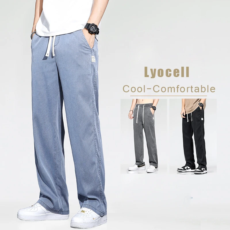 Summer Slim Jeans Men's Casual Pants Fashion Loose Straight Leg Wide Leg Elastic Waist Pants
Summer Slim Jeans Men's Casual Pants Fashion Loose Straight Leg Wide Leg Elastic Waist Pants