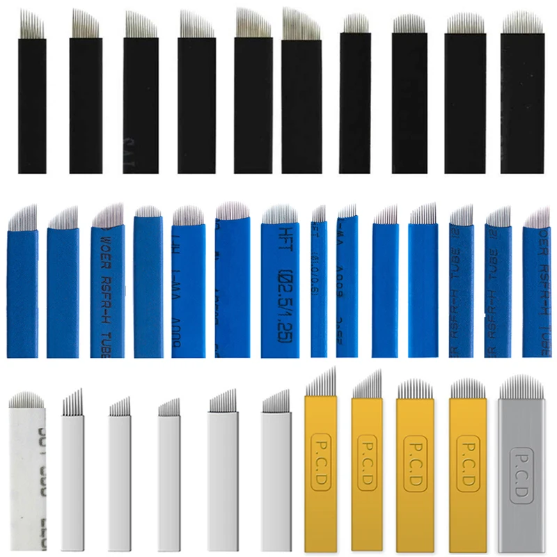 100pcs 12 14 16 18 Flex Shape Microblading Needles Nano Agulhas Lamina Multiple Tattoo Blades for Tebori Manual Eyebrow Pen
100pcs 12 14 16 18 Flex Shape Microblading Needles Nano Agulhas Lamina Multiple Tattoo Blades for Tebori Manual Eyebrow Pen