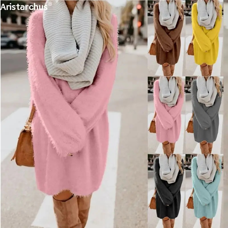 Wenerya StoreWinter Women Warm Dress Elegant O Neck Simple Casual Loose Women Plush Mini Dresses Long Sleeve
Wenerya StoreWinter Women Warm Dress Elegant O Neck Simple Casual Loose Women Plush Mini Dresses Long Sleeve