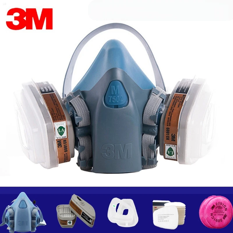 7/9/15/17 in 1 7502 Gas mask Chemical Respirator Protective Mask Industrial Paint Spray Anti Organic Vapor 6001/2091 filter
7/9/15/17 in 1 7502 Gas mask Chemical Respirator Protective Mask Industrial Paint Spray Anti Organic Vapor 6001/2091 filter