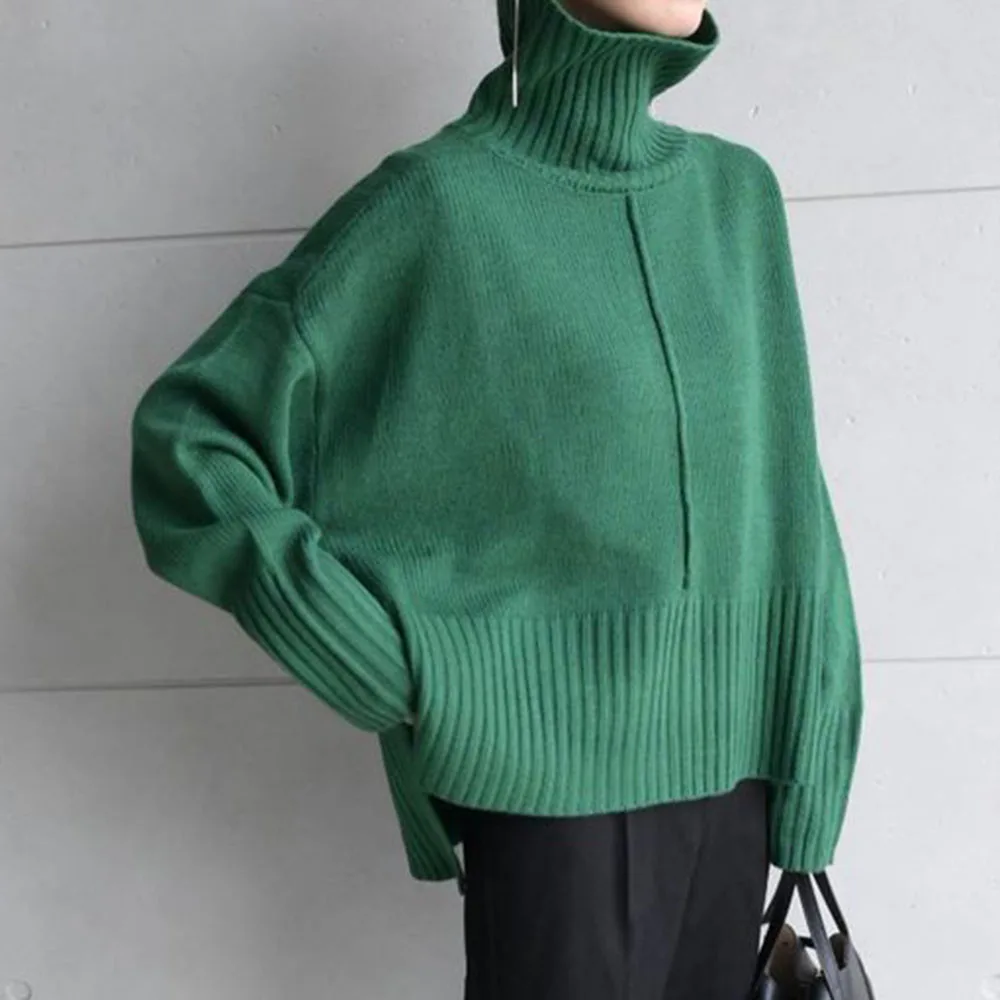 Turtleneck Sweater Women 2022 New Casual Split Patchwork Fall/Winter Long Sleeve Pullover Korean Fashion Ladies Green Top Hot
Turtleneck Sweater Women 2022 New Casual Split Patchwork Fall/Winter Long Sleeve Pullover Korean Fashion Ladies Green Top Hot