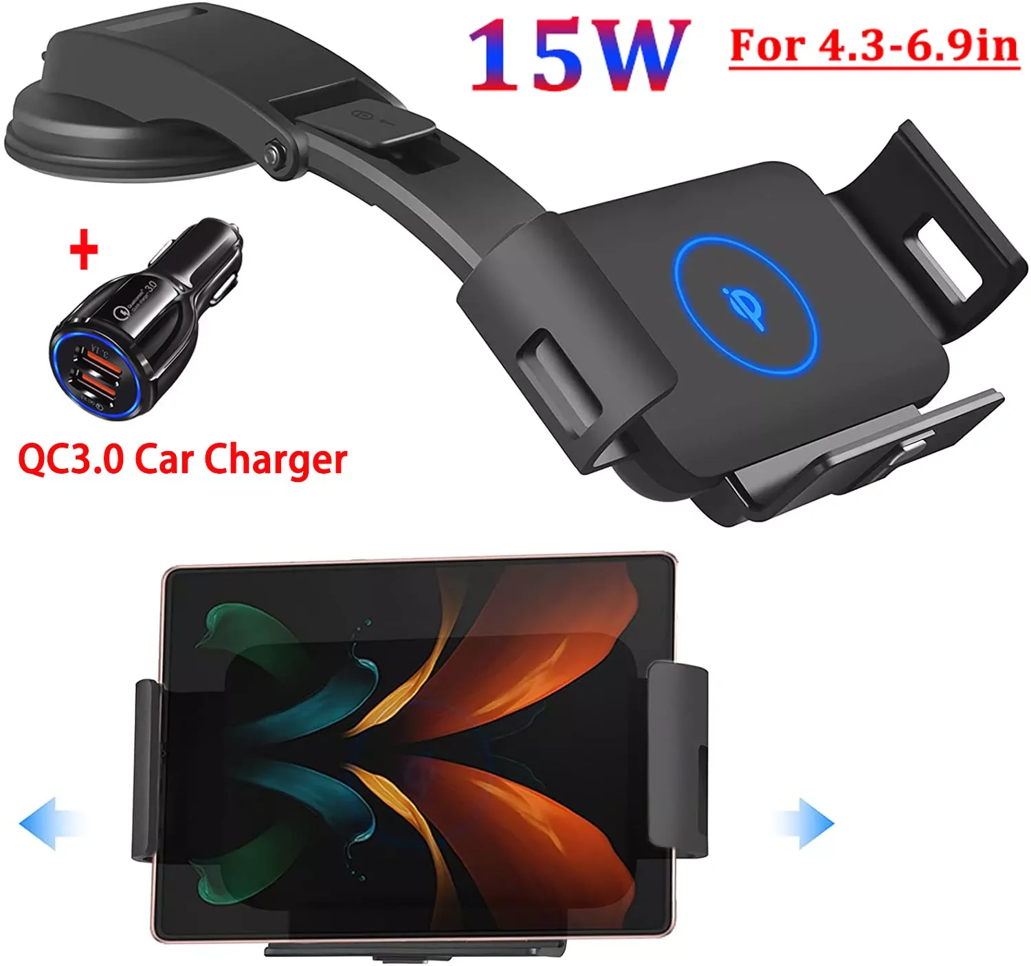 15W Qi Car Wireless Charger Automatic Phone Air Vent Mount Holder For Samsung Galaxy Fold Z IPhone 12 11 Pro Max Huawei Mate X
15W Qi Car Wireless Charger Automatic Phone Air Vent Mount Holder For Samsung Galaxy Fold Z IPhone 12 11 Pro Max Huawei Mate X