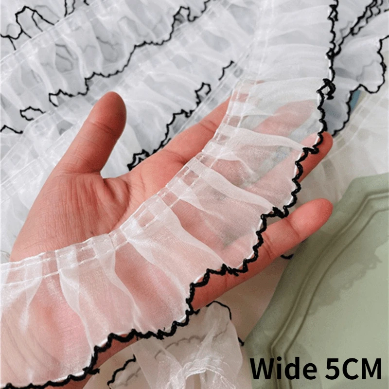 5CM Wide White Tulle Yarn Fabirc Needlework Ruffles 3D Lace Ribbon Frills Fringe Trim For Sewing DIY Crafts Apparel Accessories
5CM Wide White Tulle Yarn Fabirc Needlework Ruffles 3D Lace Ribbon Frills Fringe Trim For Sewing DIY Crafts Apparel Accessories