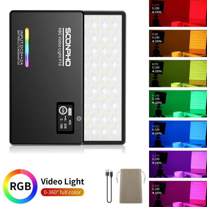 LED Camera Light Full Color Output Video Light Kit Dimmable 2500K-8500K Dual Color Panel Light CRI 95+
LED Camera Light Full Color Output Video Light Kit Dimmable 2500K-8500K Dual Color Panel Light CRI 95+