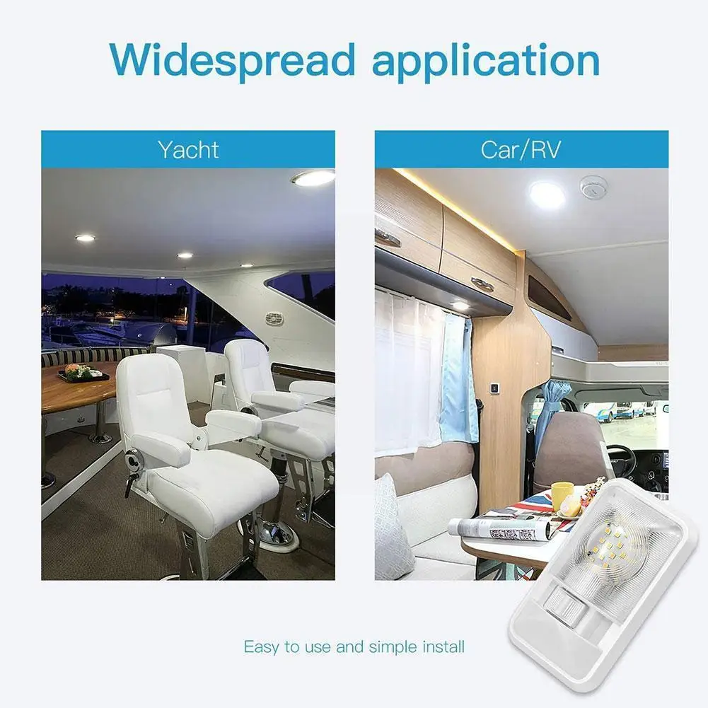 New Rv Interior Led Ceiling Light Boat Trailer 4000-6500k Single Fixture With On/off Switch Truck 280lm 12v Dome Whi L7m1
New Rv Interior Led Ceiling Light Boat Trailer 4000-6500k Single Fixture With On/off Switch Truck 280lm 12v Dome Whi L7m1