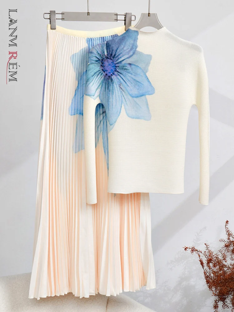 LANMREM Fashion Printed Flower Pleated 2 Pieces Set For Women Round Neck Long Sleeves Slim Tops High Waist 2023 New 32D180
LANMREM Fashion Printed Flower Pleated 2 Pieces Set For Women Round Neck Long Sleeves Slim Tops High Waist 2023 New 32D180