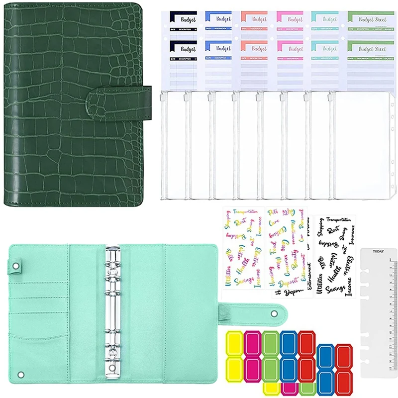 NEW-Budget Binder with Zipper Envelopes,A6 Binder PU Budget Notebook for Daily Planner,Cash Envelopes,Paper,Label Stickers
NEW-Budget Binder with Zipper Envelopes,A6 Binder PU Budget Notebook for Daily Planner,Cash Envelopes,Paper,Label Stickers