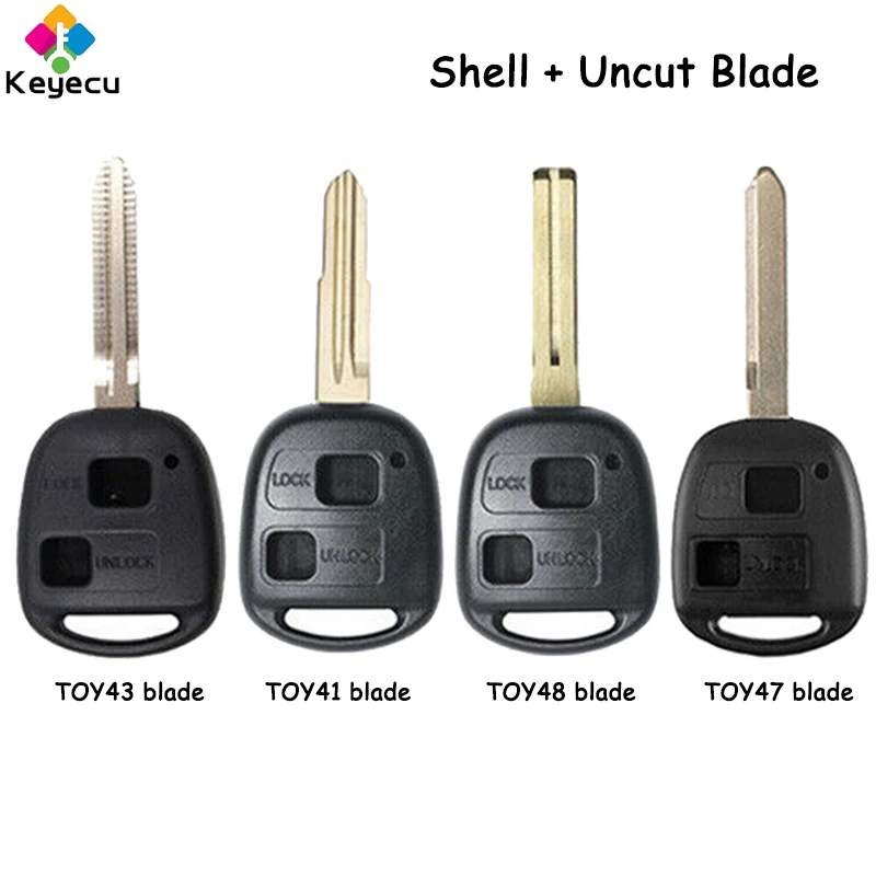KEYECU Remote Car Key Shell Housing With 2 Buttons TOY41 TOY43 TOY47 TOY48 Blade Fob for Toyota Camry Rav4 Corolla Prado Yaris
KEYECU Remote Car Key Shell Housing With 2 Buttons TOY41 TOY43 TOY47 TOY48 Blade Fob for Toyota Camry Rav4 Corolla Prado Yaris
