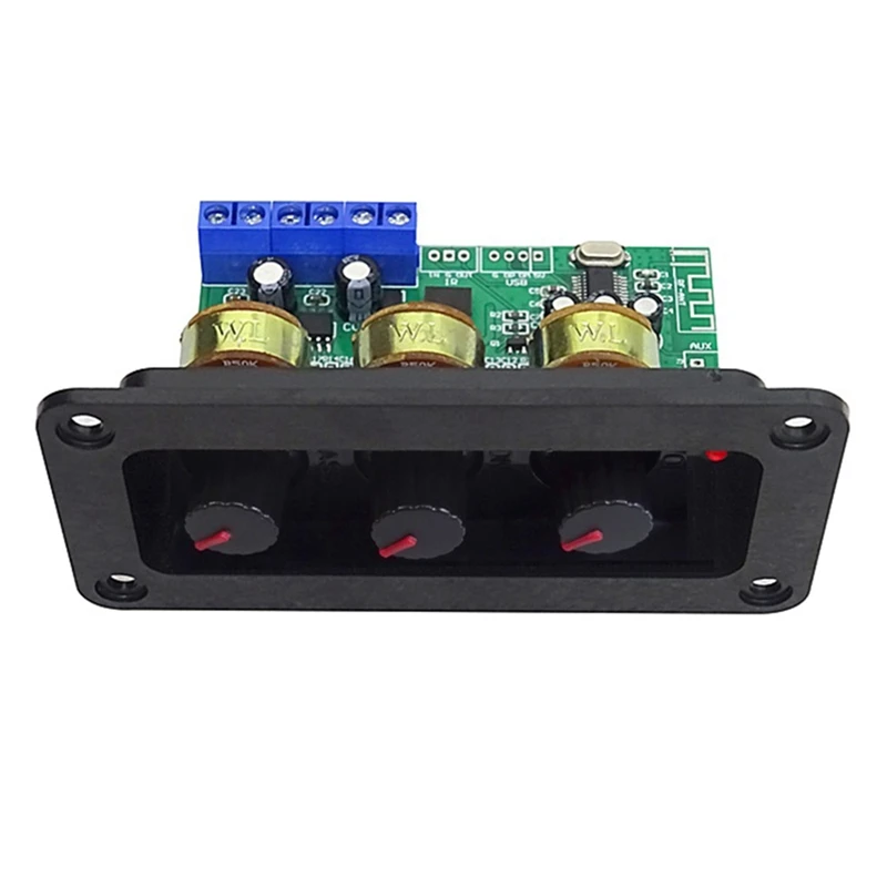 Bluetooth Amplifier Power Audio Board 20Wx2 Stereo Sound Amplifiers AUX U Disk Decoder Treble Bass Adjustment,W/Panel 
Bluetooth Amplifier Power Audio Board 20Wx2 Stereo Sound Amplifiers AUX U Disk Decoder Treble Bass Adjustment,W/Panel