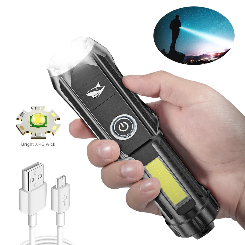 Strong Bright COB Flashlight Tactical Torch USB Rechargeable Zoomable Flash Light Outdoor Camping Hiking Multifunction Torch
Strong Bright COB Flashlight Tactical Torch USB Rechargeable Zoomable Flash Light Outdoor Camping Hiking Multifunction Torch