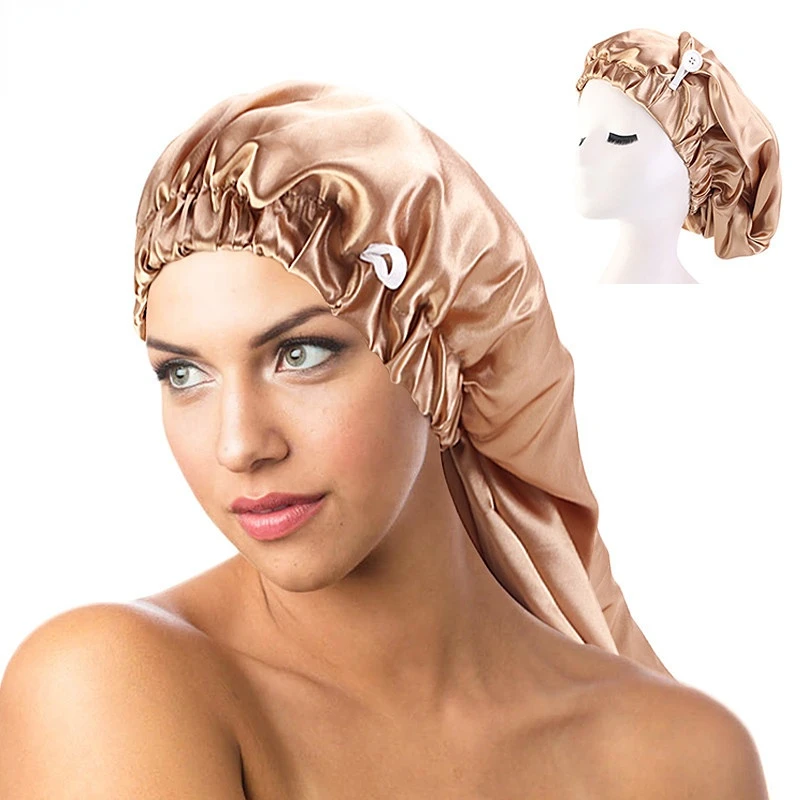 New Long Satin Bonnet Sleep Cap with high elastic hair band Night Cap Hair Care Bonnet Nightcap for Women Men chemo Caps
New Long Satin Bonnet Sleep Cap with high elastic hair band Night Cap Hair Care Bonnet Nightcap for Women Men chemo Caps