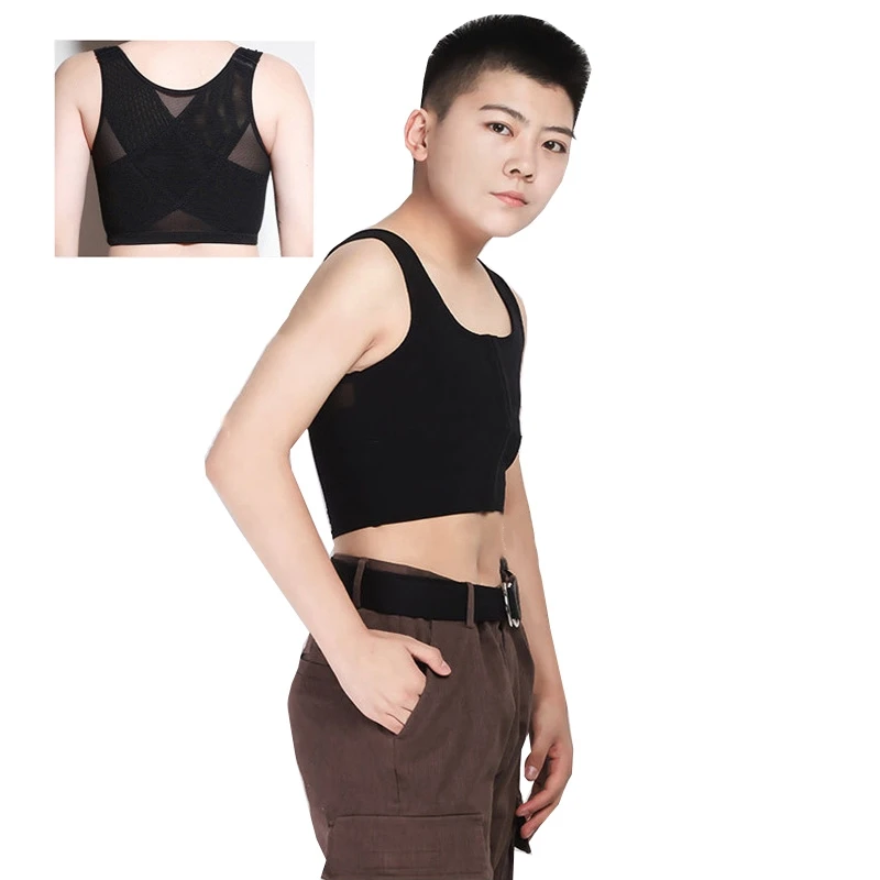 HaleyChan Elastic Mesh Front Clasps Chest Binder Underwear Corset for Trans Lesbian Tomboy Transgender FTM Wrap Top Crop Top
HaleyChan Elastic Mesh Front Clasps Chest Binder Underwear Corset for Trans Lesbian Tomboy Transgender FTM Wrap Top Crop Top