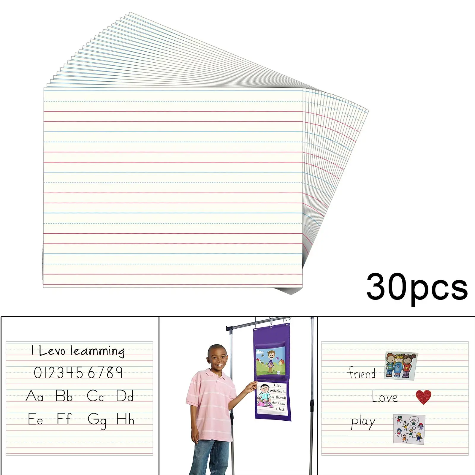 30x Dry Erase Cards for Pocket Chart Erasable 21.5x28cm Reusable for Scheduling Planner Daily Schedule Home Office Teaching Aid
30x Dry Erase Cards for Pocket Chart Erasable 21.5x28cm Reusable for Scheduling Planner Daily Schedule Home Office Teaching Aid