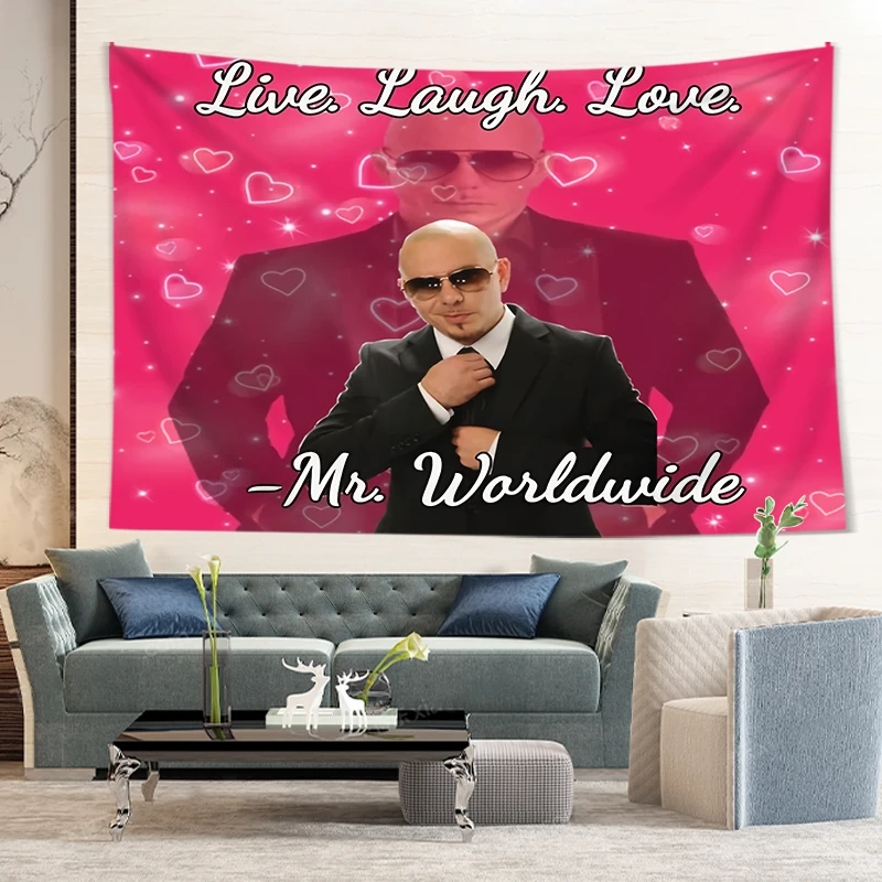 Mr 305 Worldwide Pitbull Tapestry Hippie Funny Says to Live Laugh Love Wall Hanging For Gobelin Room Bedroom Home College Decor
Mr 305 Worldwide Pitbull Tapestry Hippie Funny Says to Live Laugh Love Wall Hanging For Gobelin Room Bedroom Home College Decor