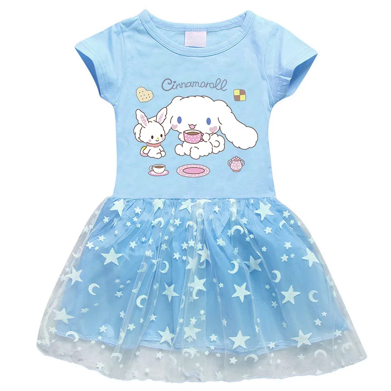 New Kawaii Cute Sanrio Cinnamoroll Princess Dress Half Sleeved Dress Children Cartoon Fashion Lovable Gauze Gift Toys For Girls 
New Kawaii Cute Sanrio Cinnamoroll Princess Dress Half Sleeved Dress Children Cartoon Fashion Lovable Gauze Gift Toys For Girls