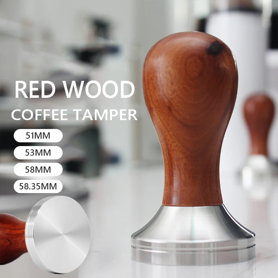 51/53/58/58.35MM Coffee Tamper Wooden Handle Coffee Powder Hammer Espresso Maker Flat Base Cafe Barista Tools Accessories
51/53/58/58.35MM Coffee Tamper Wooden Handle Coffee Powder Hammer Espresso Maker Flat Base Cafe Barista Tools Accessories
