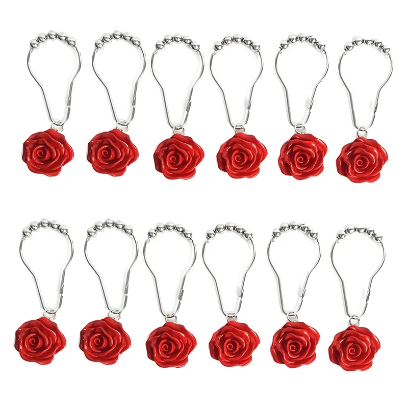 12PCS Shower Curtain Hooks Rings For Bathroom,Decorative Rose Flower Resin Shower Curtain Hooks Rods Curtains(Red)
12PCS Shower Curtain Hooks Rings For Bathroom,Decorative Rose Flower Resin Shower Curtain Hooks Rods Curtains(Red)