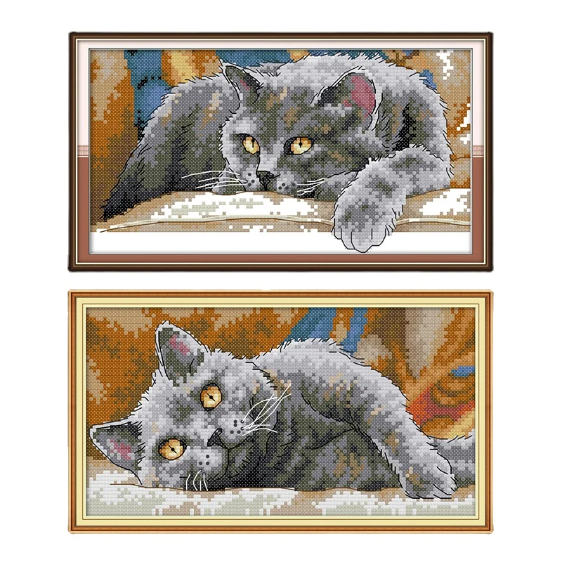 Cross Stitch Count Cat Embroidery Aida Fabric 14ct 11ct Printed Canvas DMC Cotton Thread DIY Hand Crafts Cross-stitch Needlework
Cross Stitch Count Cat Embroidery Aida Fabric 14ct 11ct Printed Canvas DMC Cotton Thread DIY Hand Crafts Cross-stitch Needlework