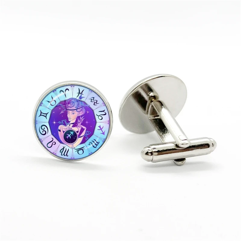 12 Constellations Silver Colour Cufflinks Handmade Glass Dome Cabochon Cufflinks Men Women Jewelry Gift
12 Constellations Silver Colour Cufflinks Handmade Glass Dome Cabochon Cufflinks Men Women Jewelry Gift