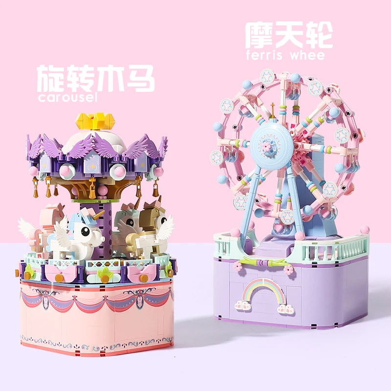 assembly toy ferris wheel merry-go-round block children wisdom toy girl series music box girls gift
assembly toy ferris wheel merry-go-round block children wisdom toy girl series music box girls gift