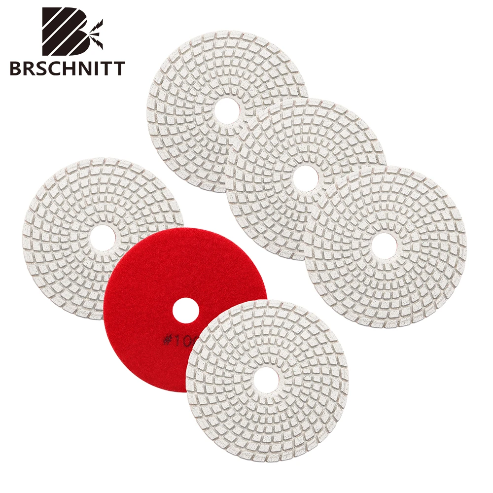 BRSCHNITT 6pcs Dia 4 inch 100mm Grit100 Wet Diamond Polishing Pad for Granite Stone Marble Sanding Grinder Polisher
BRSCHNITT 6pcs Dia 4 inch 100mm Grit100 Wet Diamond Polishing Pad for Granite Stone Marble Sanding Grinder Polisher