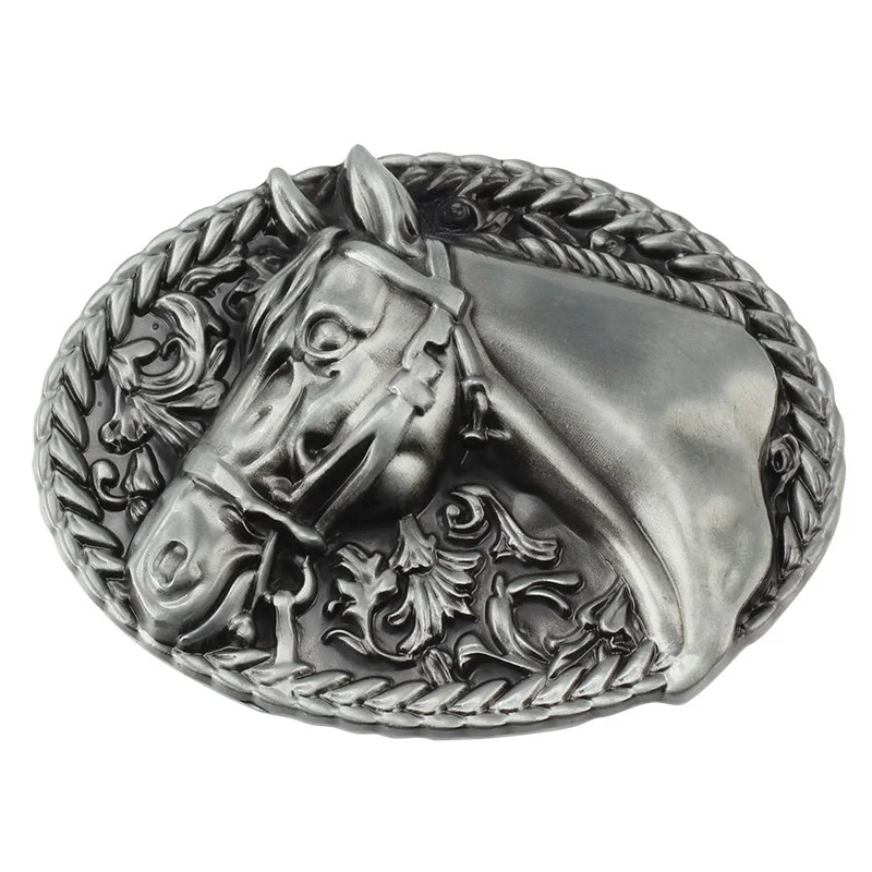 

Zinc Alloy Tin The Horsehead Series Olive Leaf West Cowboy Mens Belt Buckles Retro Casual Belt Buckle Drop Shipping DS13-103