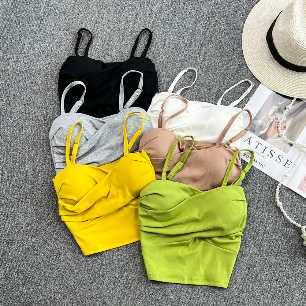 Sexy Chic Camis with Bra Vintage Backless Corset Bustier Pleated Off Shoulder Tanks Top Basic Sling Top Summer Women Clothing
Sexy Chic Camis with Bra Vintage Backless Corset Bustier Pleated Off Shoulder Tanks Top Basic Sling Top Summer Women Clothing
