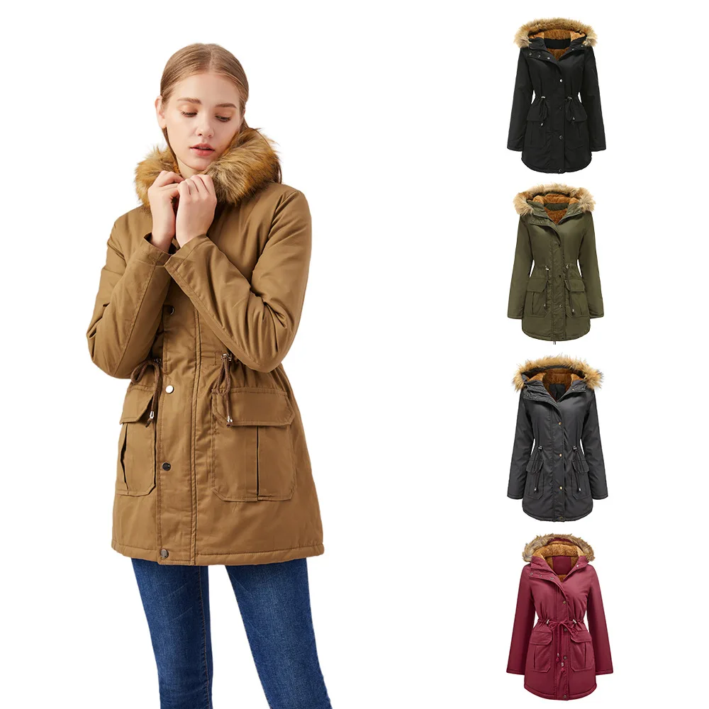 Lady's Cotton-padded Hooded Clothes Women Coat Clothing Winter Jacket Parkas Female Keep Warm Lamb Wool Outerwear Casual Fleece
Lady's Cotton-padded Hooded Clothes Women Coat Clothing Winter Jacket Parkas Female Keep Warm Lamb Wool Outerwear Casual Fleece