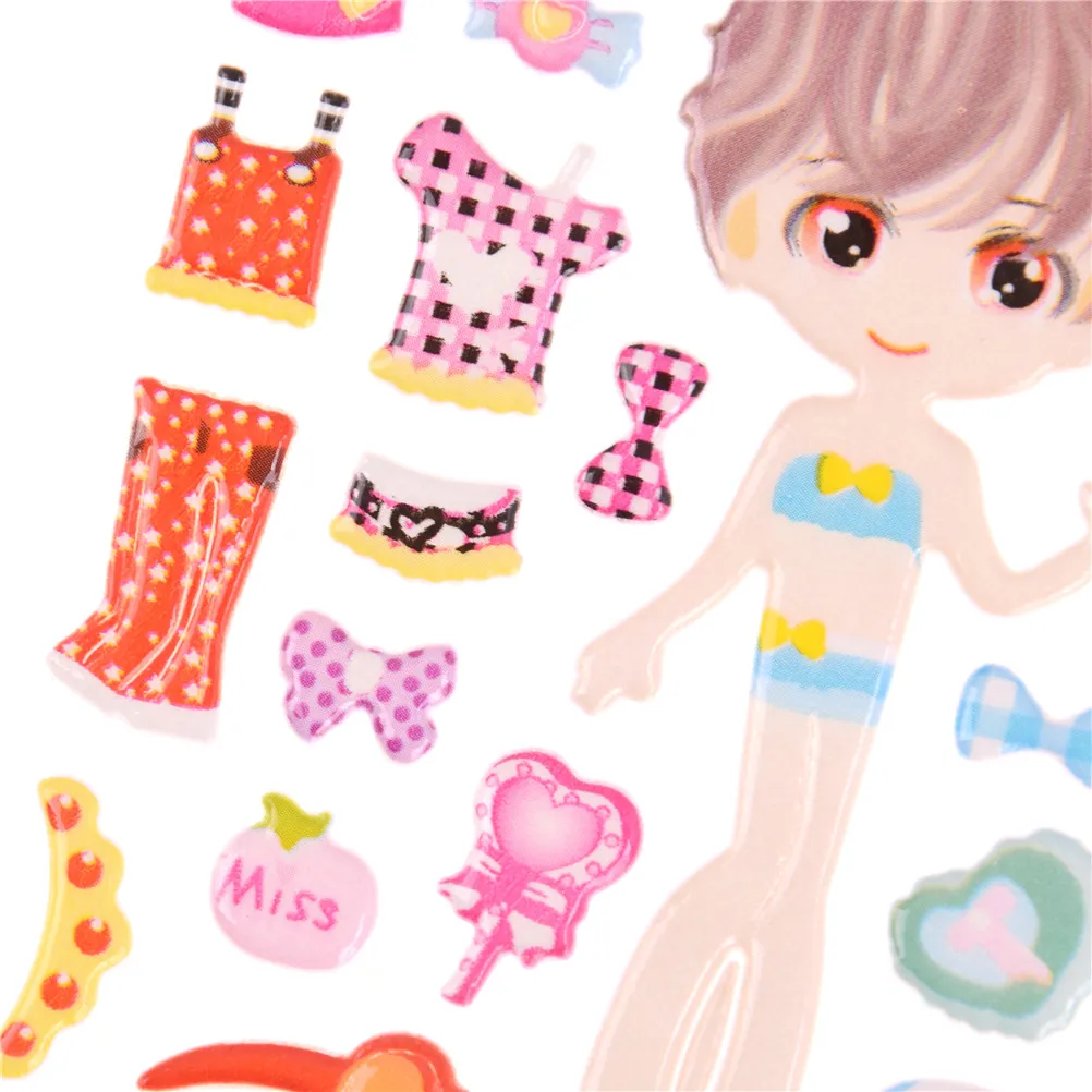 Funny 5 Sheets Girl Changing Clothes Stickers Kids Dress Up Stickers Cartoon Beauty Dress Up Little Girl Loves PVC Book Stickers
Funny 5 Sheets Girl Changing Clothes Stickers Kids Dress Up Stickers Cartoon Beauty Dress Up Little Girl Loves PVC Book Stickers