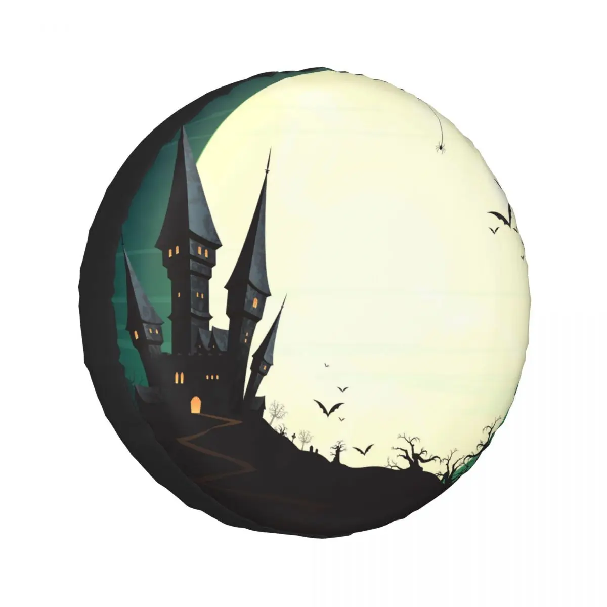 Universal Car Tire Cover Case Spare Tire Wheel Bag Tyre Spare Storage Cover Polyester Spooky Haunted Halloween Castle Landscape
Universal Car Tire Cover Case Spare Tire Wheel Bag Tyre Spare Storage Cover Polyester Spooky Haunted Halloween Castle Landscape