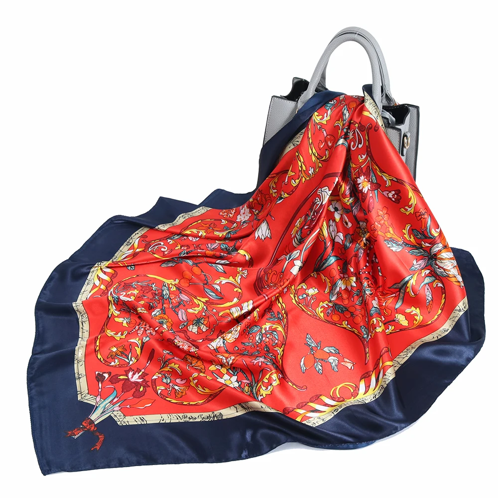 90X90 Square Silk Hair/Head Scarves Dustproof Handkerchief Red Scarf Shawls Summer Beach Sunscreen kerchief Bandana Cheveux Luxe
90X90 Square Silk Hair/Head Scarves Dustproof Handkerchief Red Scarf Shawls Summer Beach Sunscreen kerchief Bandana Cheveux Luxe
